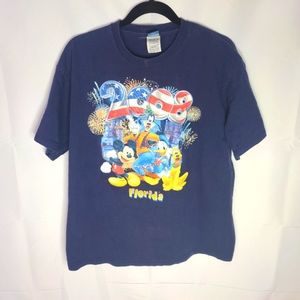 Men's Authentic Disney Large Graphic Tee Shirt Walt Disney World "2008"